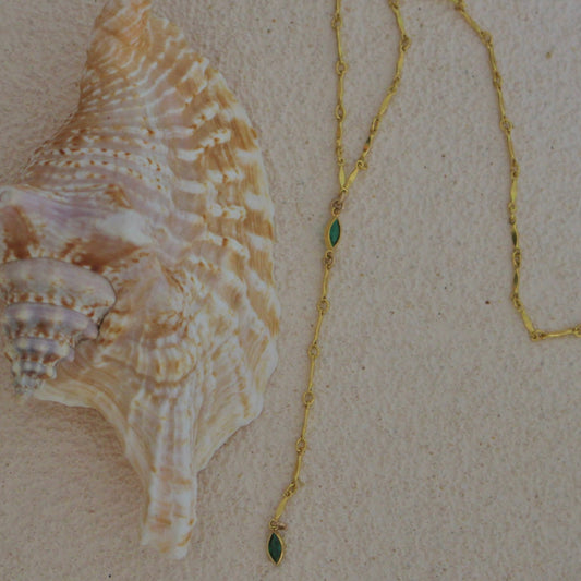 Seraphine Gemstone Lariat Necklace