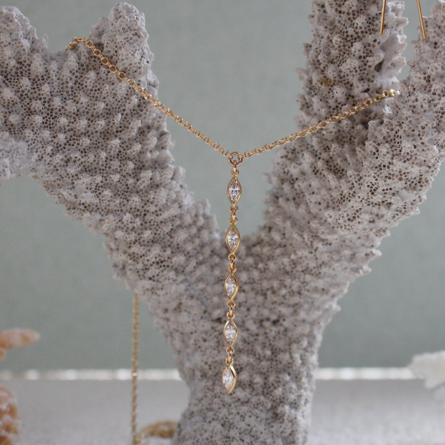 Seraphine Gemstone Drop Necklace