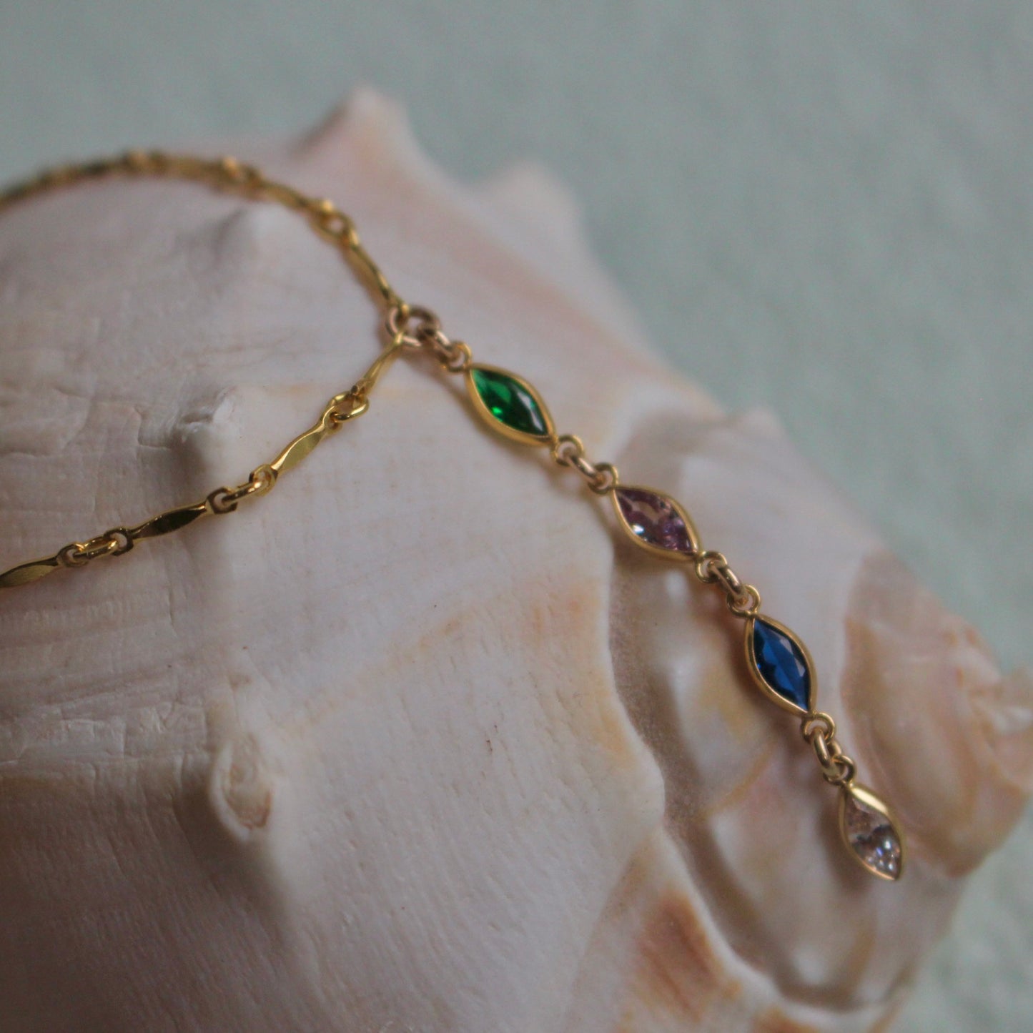 Seraphine Gemstone Drop Necklace