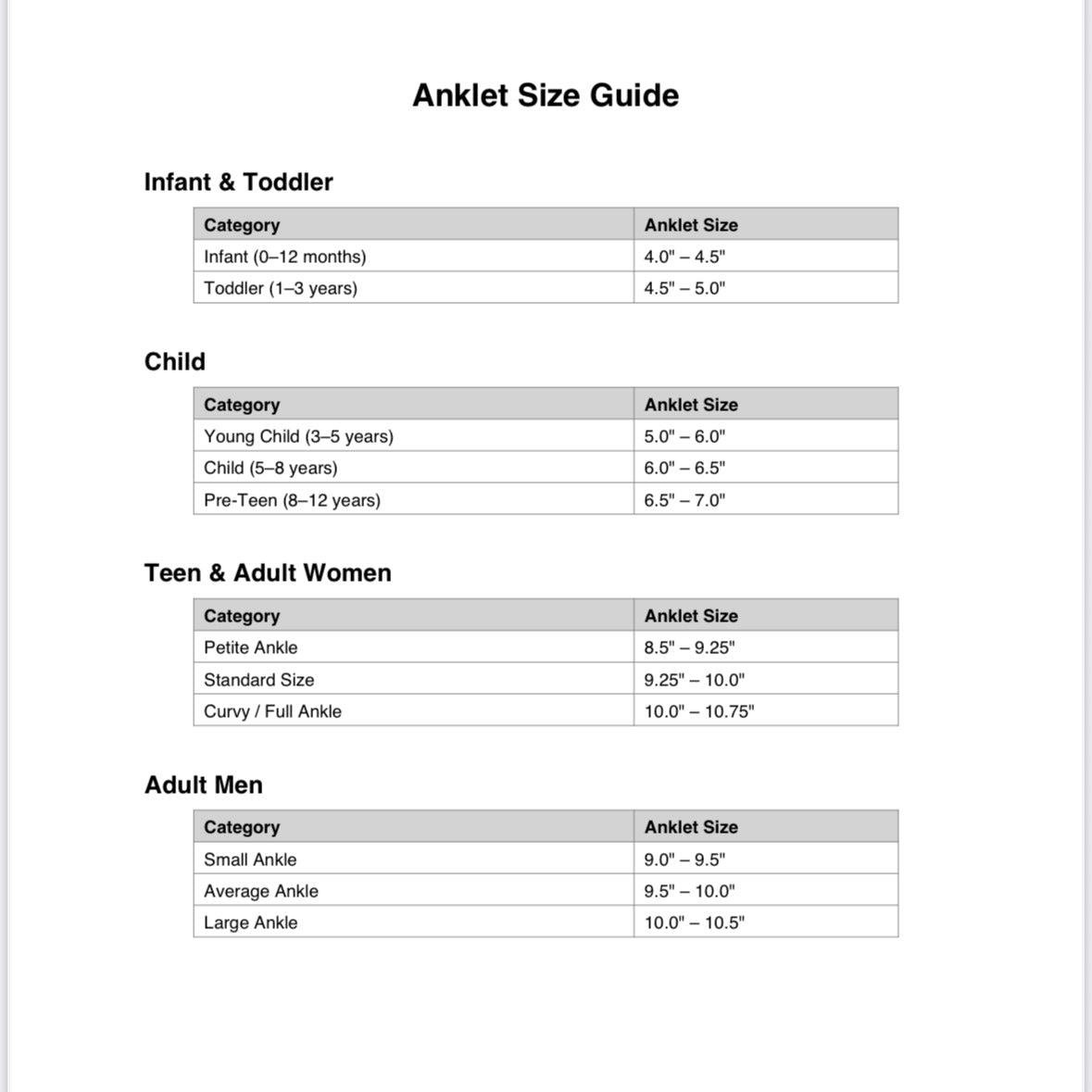 7 Oceans Chain Anklet