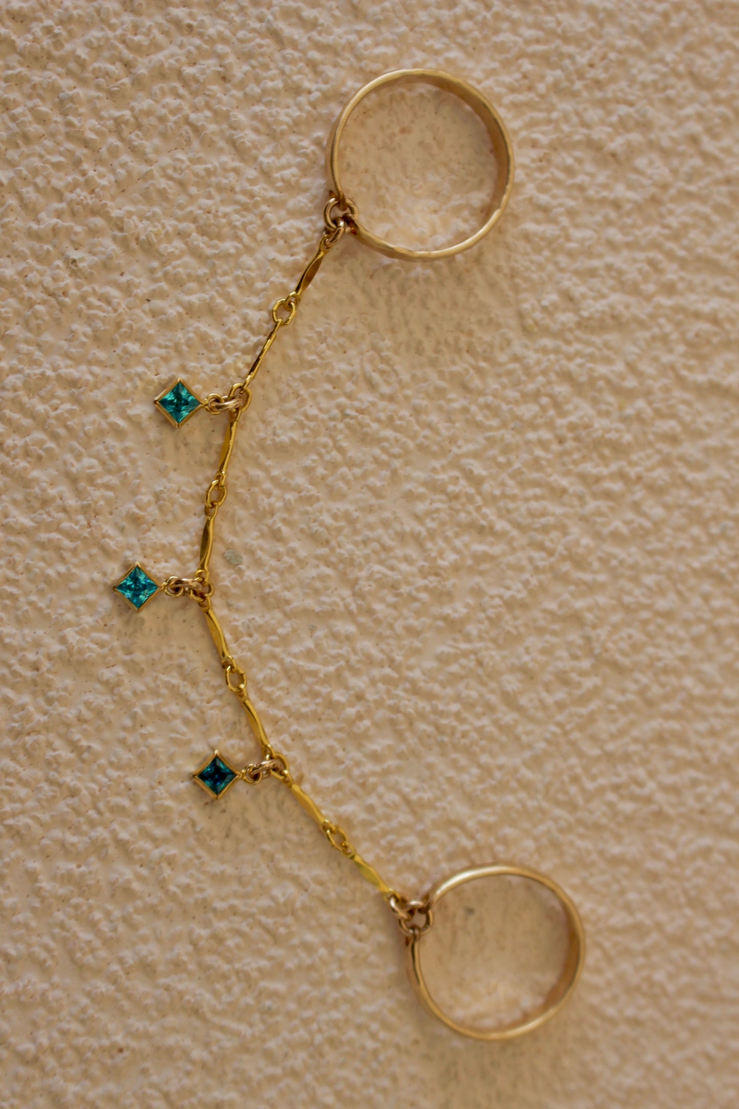 Seraphine Gemstone Finger Ring Chain