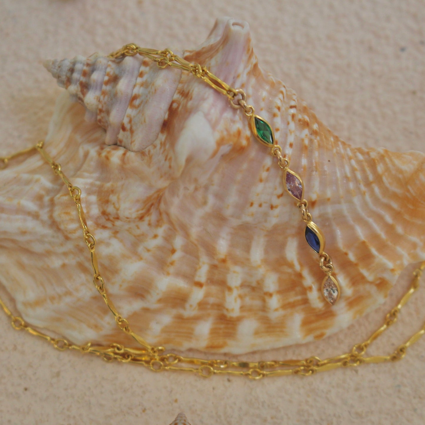 Seraphine Gemstone Drop Necklace