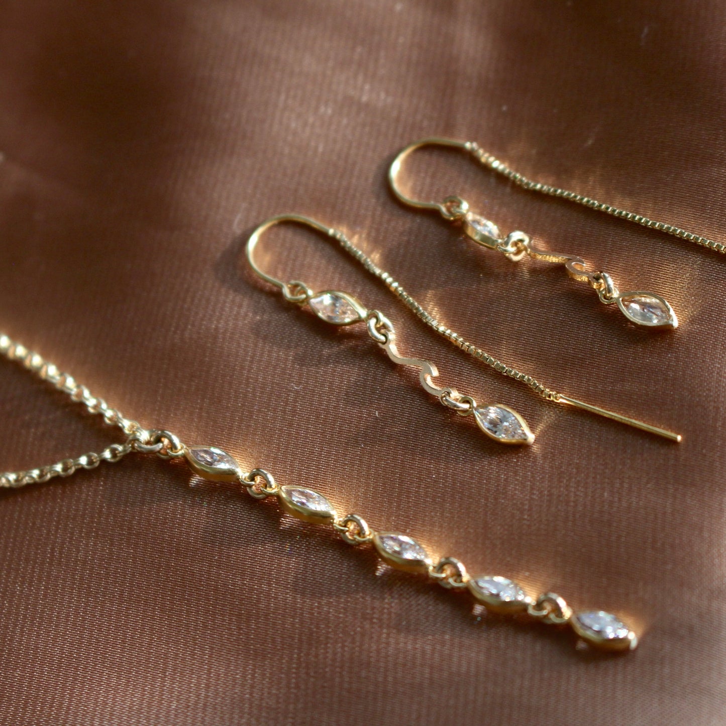 Seraphine Gemstone Drop Necklace