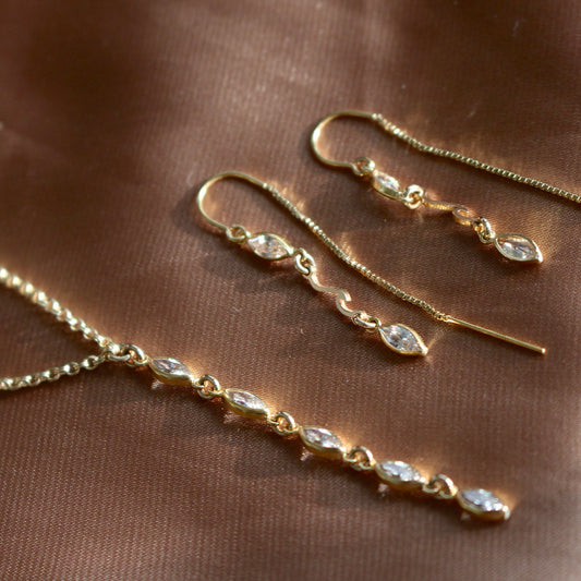 Seraphine Gemstone Drop Necklace