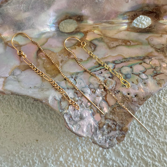 7 Oceans Chain U Bar Threader Earring